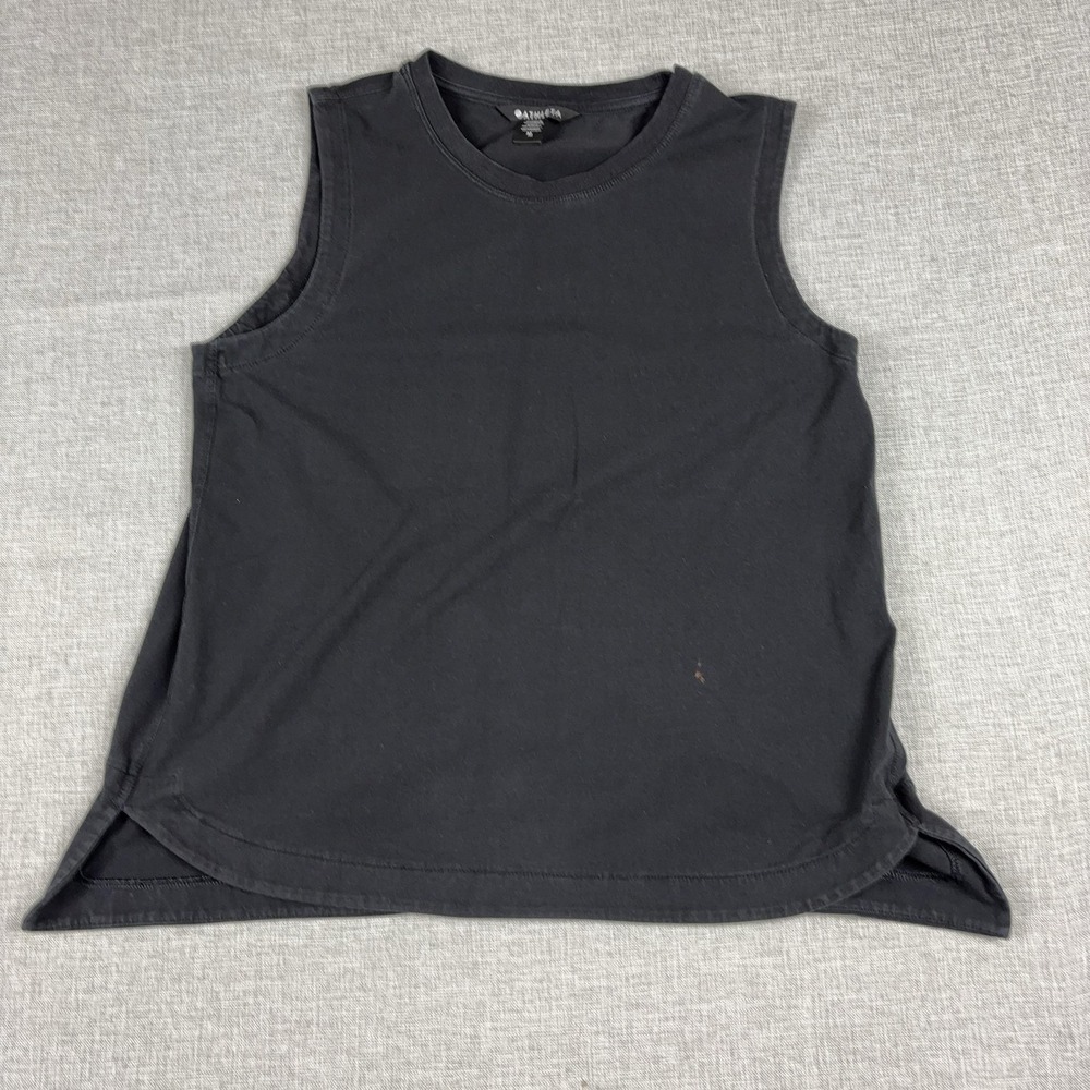 Athleta Tank‎ Top Womens Medium Black Sleeveless Crew Neck Lightweight Athletic